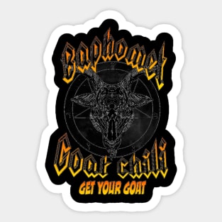 Baphomet Goat Chili Get Your Goat Sticker